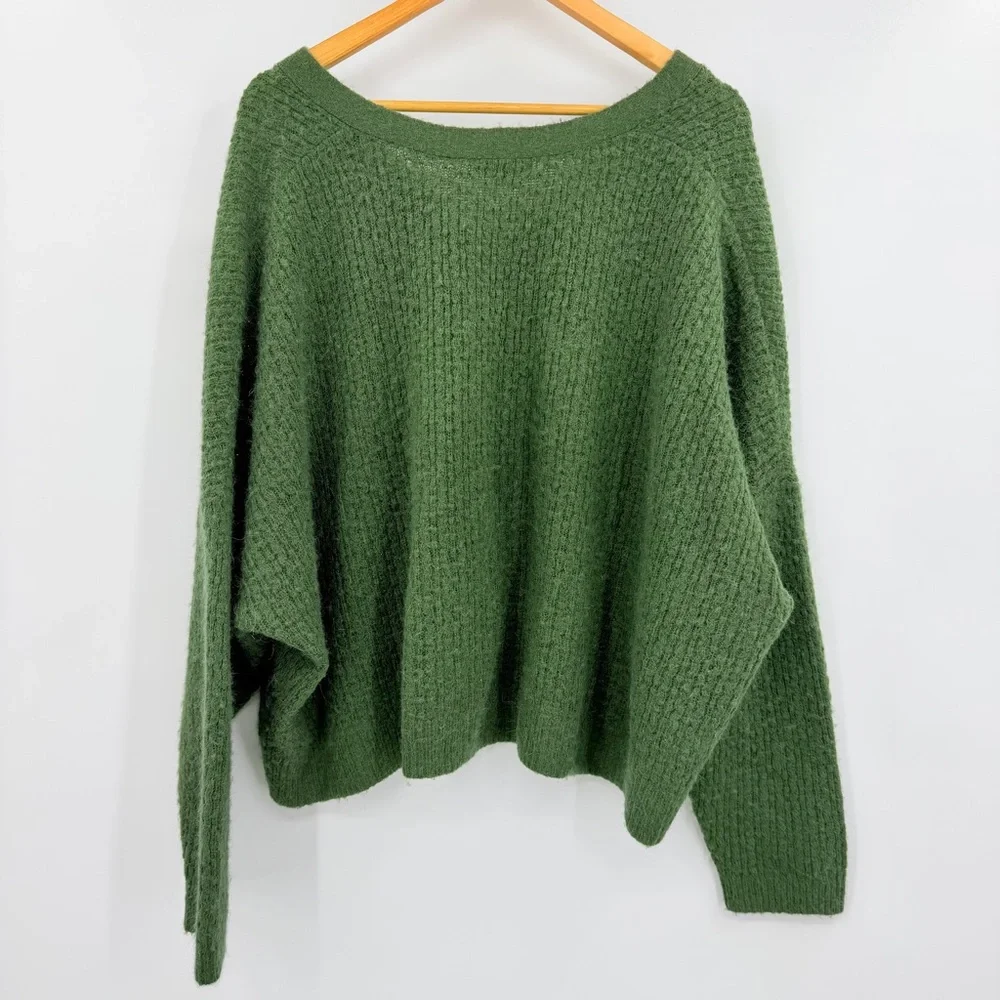 Madewell Alpaca Blend Mayfair Olive Green. Sweater Oversized Cardigan Plus 4X - Picture 6 of 11